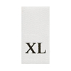 Этикетка-размерник 10*20мм П/Э, 100шт/упак, белый фон/черный шрифт (NWA) XL