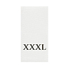 Этикетка-размерник 10*20мм П/Э, 100шт/упак, белый фон/черный шрифт (NWA) XXXL