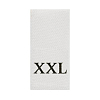 Этикетка-размерник 10*20мм П/Э, 100шт/упак, белый фон/черный шрифт (NWA) XXL