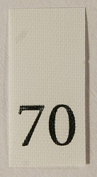 Этикетка-размерник 10*20мм П/Э, 100шт/упак, белый фон/черный шрифт (NWA)