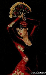 0008281-PN Набор для вышивания LanArte 'Испанская танцовщица' 30x50 см