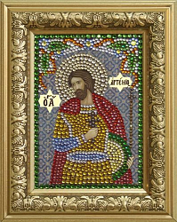 0303 Набор для выкладывания стразами 'Святой великомученик Артемий' 10,5*14,8 см