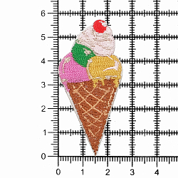 Термоаппликация 'Мороженое', 3*6.6см, Hobby&Pro