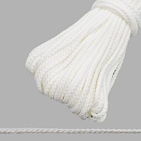 С831 Шнур отделочный плетеный, 4 мм*30 м (белый)