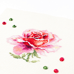 150-002 Набор для вышивания Чудесная игла 'Розовая роза'11*11см