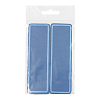 LA497 Термоаппликация прямоугольная, джинс, 145х45 мм голубой blue 1
