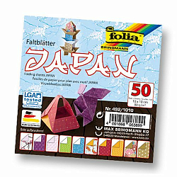 Бумага для оригами 'Япония', 80г/м², 10х10см, 50 л. (492/1010) Folia
