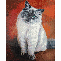 Cr 450066 Алмазная мозаика 'Бирманская кошка' Мария Сергеева, 40*50см, Cristyle