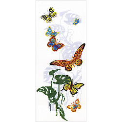 903 Набор для вышивания Riolis 'Экзотические бабочки', 22*50 см