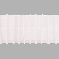 Тесьма шторная на тканой основе 1/2,5 параллельная складка 67мм*50м, белый (6 рядов петель, 3 шнура)