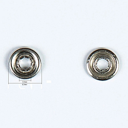 1808/09 Часть кнопки трикотажной 9мм (B) цв.металл, никель BIG