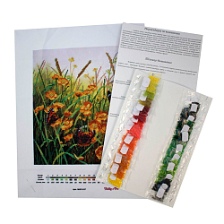 БН-3107 Набор для вышивания бисером Hobby&Pro 'Бабочки на полевых цветах', 25*31 см