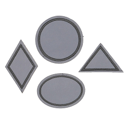 Заплатки термоклеевые светоотражающие 'Геометрия' 4шт, цвет серый