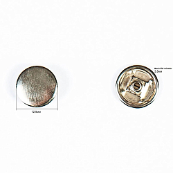 1301 Кнопка 5/12,5 (S-образная) 12,5мм (A) металл, никель BIG