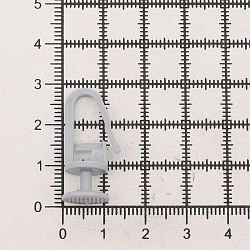 Крючок-гвоздик (бегунок) h-26мм, d-11мм пластик для потолочных шин, серый, 100 шт/упак
