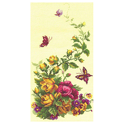 215 Набор для вышивания Чарівна Мить 'Триптих Полевые цветы', 22*41 см