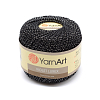 Пряжа YarnArt 'Violet Lurex' 50гр 282м (96% мерсеризованный хлопок, 4% металлик) 1999 черный/серебро