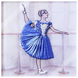 ВЛБС0005 Набор для вышивания лентами Woman-Hobby 'Серия Балерины', 13,5*13,5 см