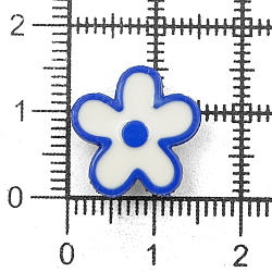 Пуговицы-фигурки 'Цветы' 24L (15мм) на ножке, пластик, 6шт/упак, Magic Buttons