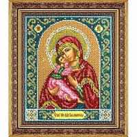 Б1014 Набор для вышивания бисером 'Паутинка' 'Пресвятая Богородица Владимирская', 23х19,5 см