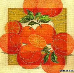460 Набор для вышивания 'Овен' 'Дары садов. Апельсины', 28х28 см