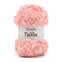 Пряжа Astra Premium 'Тедди' букле 150гр 35м (100% полиэстер) (06 розовый)