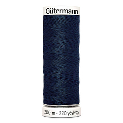 01 Нить Sew-All 100/200 м для всех материалов, 100% полиэстер Gutermann 748277 (487 т.т.сине-зеленый)