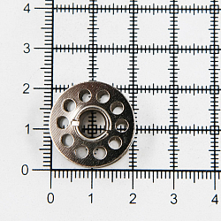 Шпулька для швейных машин облегченная, d-20,3мм, h-11,2мм, металл, никель