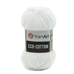 Пряжа YarnArt 'Eco Cotton' 100гр 220м (80% хлопок, 20% полиэстер) (760 белый)