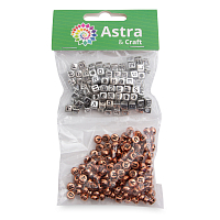 CN2038-6581 Бусины 'Английский алфавит' бронза, серебро,пластик, 2*20гр Astra&Craft