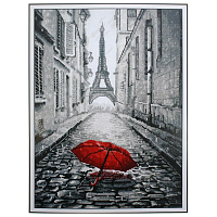 868 Набор для вышивания 'Овен' 'В Париже дождь', 20*29 см