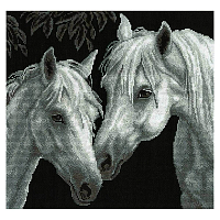 687 Набор для вышивания Hobby&Pro 'Белые кони', 29*27 см