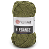 Пряжа YarnArt 'Elegance' 50гр 130м (88% хлопок, 12% металлик) 113 зеленый