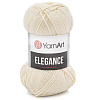 Пряжа YarnArt 'Elegance' 50гр 130м (88% хлопок, 12% металлик) 118 молочный