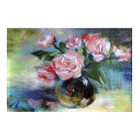 Набор для валяния (живопись цветной шерстью) 'Розы' 21x29,7см (А4)