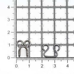 50687 Крючок пришивной 22*13мм металл, черный никель BIG