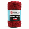 Пряжа YarnArt 'Macrame cotton Lurex' 250гр 205м (75% хлопок, 13% полиэстер, 12% металлик) 739 красный