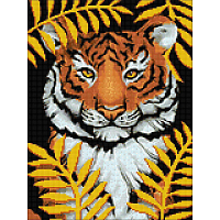 Ag 2703 Набор д/изготовления картин со стразами 'Золотой тигр' 30*40 см Гранни