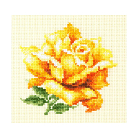 150-005 Набор для вышивания Чудесная игла 'Жёлтая роза' 11*11см