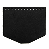 Крышечка для сумки Абстракция с кругом, 19,4см*16,5см, дизайн №2024, 100% кожа черный