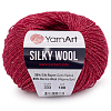 Пряжа YarnArt 'Silky Wool' 25гр 190м (35% шелковая вискоза, 65% шерсть мериноса) 333 темно-красный
