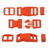 A03001037-10 Фастекс, рамка и рамка-регулятор 10мм, пластик, упак(2 комплекта) Hobby&Pro оранжевый