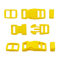 A03001037-10 Фастекс, рамка и рамка-регулятор 10мм, пластик, упак(2 комплекта) Hobby&Pro (желтый)