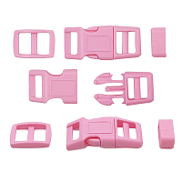 A03001037-10 Фастекс, рамка и рамка-регулятор 10мм, пластик, упак(2 комплекта) Hobby&Pro (светло-розовый)