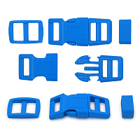 A03001037-10 Фастекс, рамка и рамка-регулятор 10мм, пластик, упак(2 комплекта) Hobby&Pro (синий)