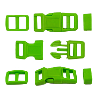 A03001037-10 Фастекс, рамка и рамка-регулятор 10мм, пластик, упак(2 комплекта) Hobby&Pro (зеленый)