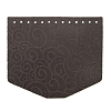Крышечка для сумки Барашки, 19,4см*16,5см, дизайн №2039, 100% кожа темно-коричневый