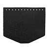 Крышечка для сумки Барашки, 19,4см*16,5см, дизайн №2039, 100% кожа черный