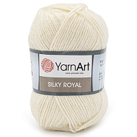 Пряжа YarnArt 'Silky Royal' 50гр 140м (35% шелковая вискоза, 65% шерсть мериноса) (430 молочный)