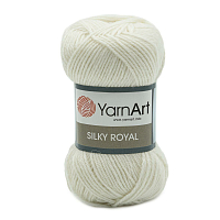 Пряжа YarnArt 'Silky Royal' 50гр 140м (35% шелковая вискоза, 65% шерсть мериноса) (447 белый)